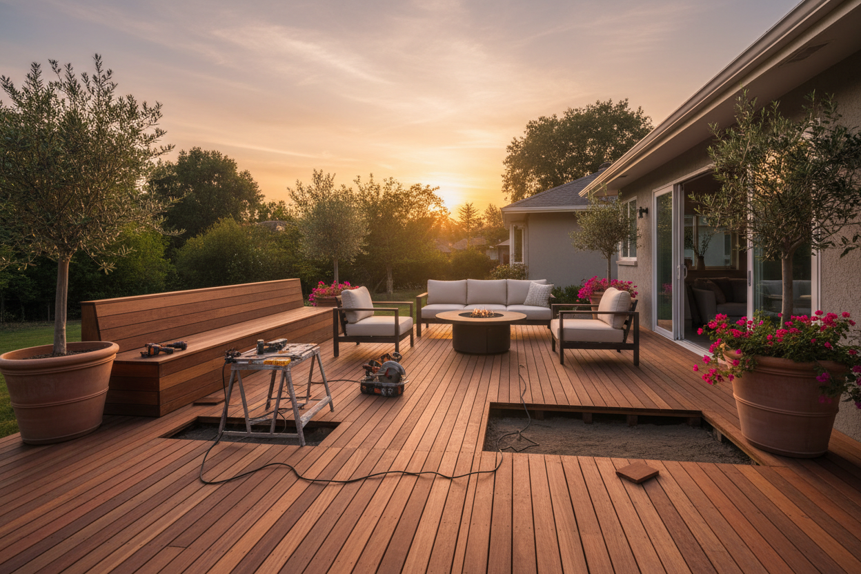 Wooden deck renovation